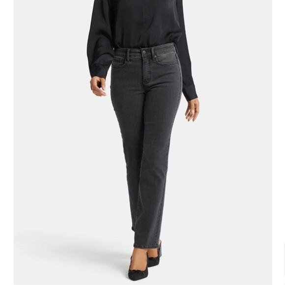 New NYDJ Marilyn High Rise Straight Jeans Women’s SIZE 2 Inseam 31” Cloud Stone - Picture 1 of 12